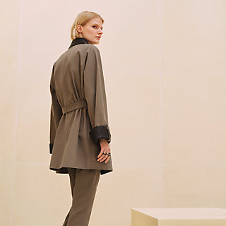 HERMES スエード　コート HERMES - Vintage エルメス HERMES コート ダブルブレスト