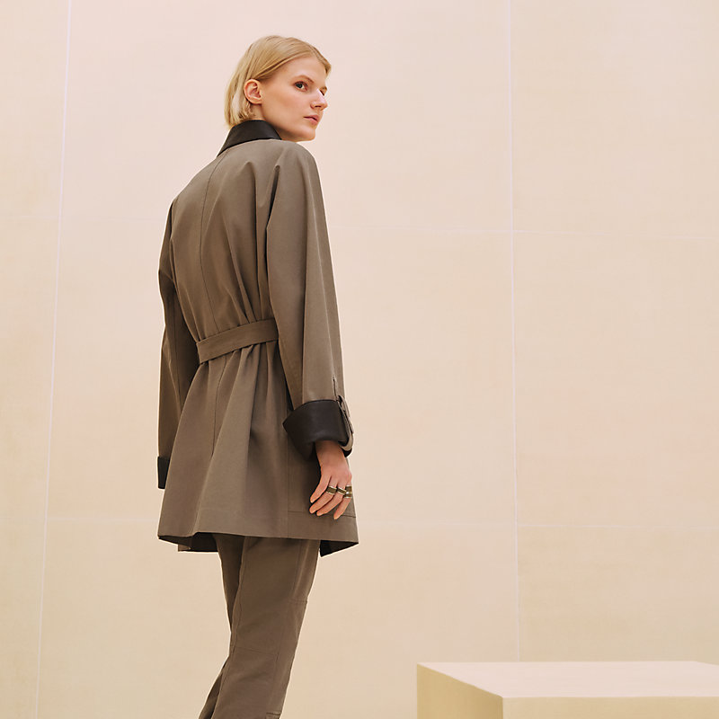 HERMES グレー ロングコート HERMES - 極美品 エルメス HERMES コート ロングコート