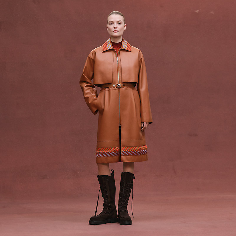 コート 刺繍入り - マロン | Hermès - エルメス-公式サイト