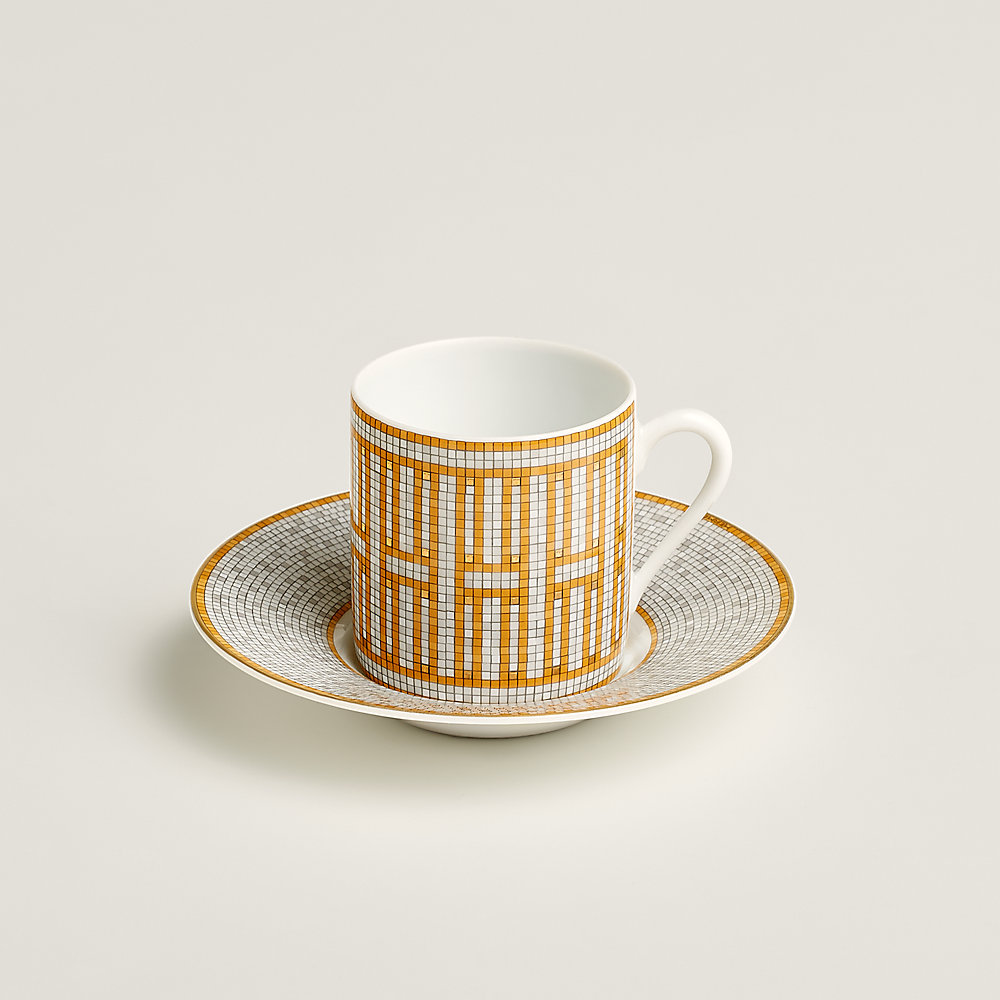 コーヒーカップ&ソーサー 〈モザイク 24〉 ゴールド | Hermès コーヒーカップ&ソーサー 〈モザイク 24〉 ゴールド | Hermès