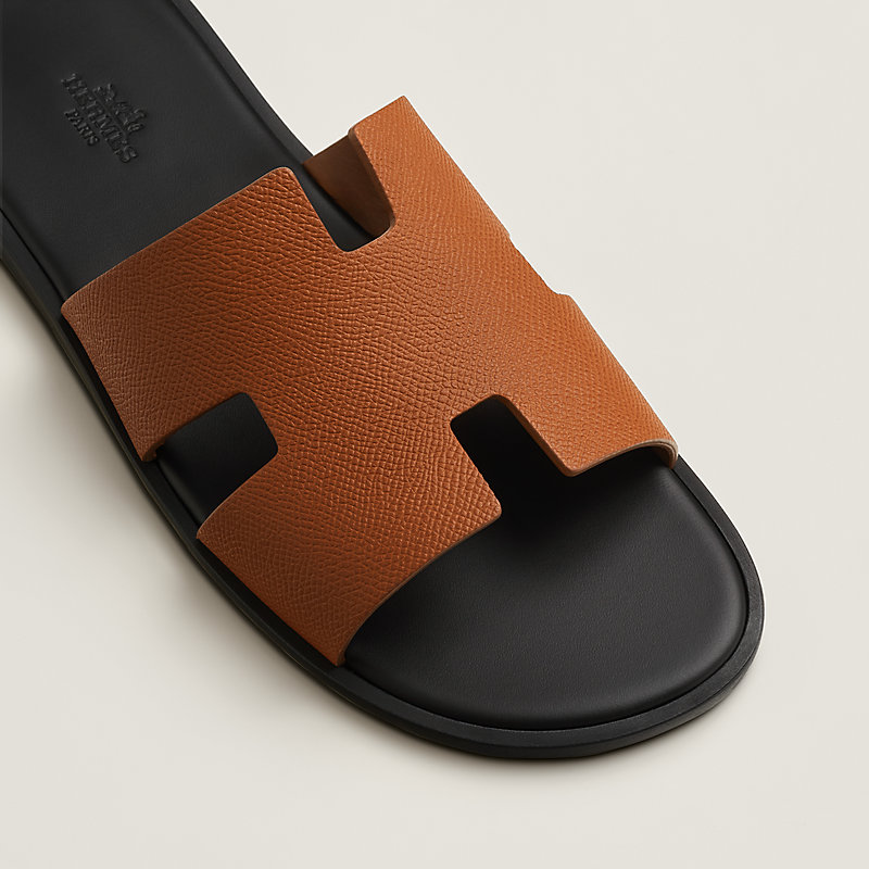 希少◆入手困難♪【HERMES】パリ イズミール ゴールド サンダル サンダル イズミール ゴールド 茶 41[H041141ZH03410] Sandals