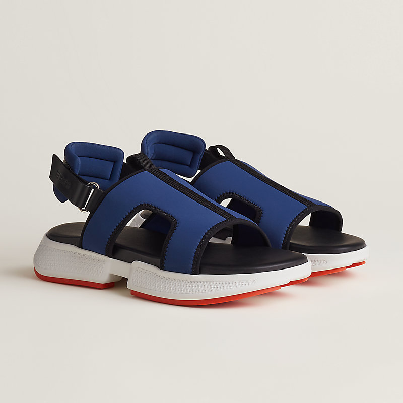 【週末限定値下げ】HERMES ネイビー サンダル 39 週末限定値下げ】HERMES ネイビー サンダル 39