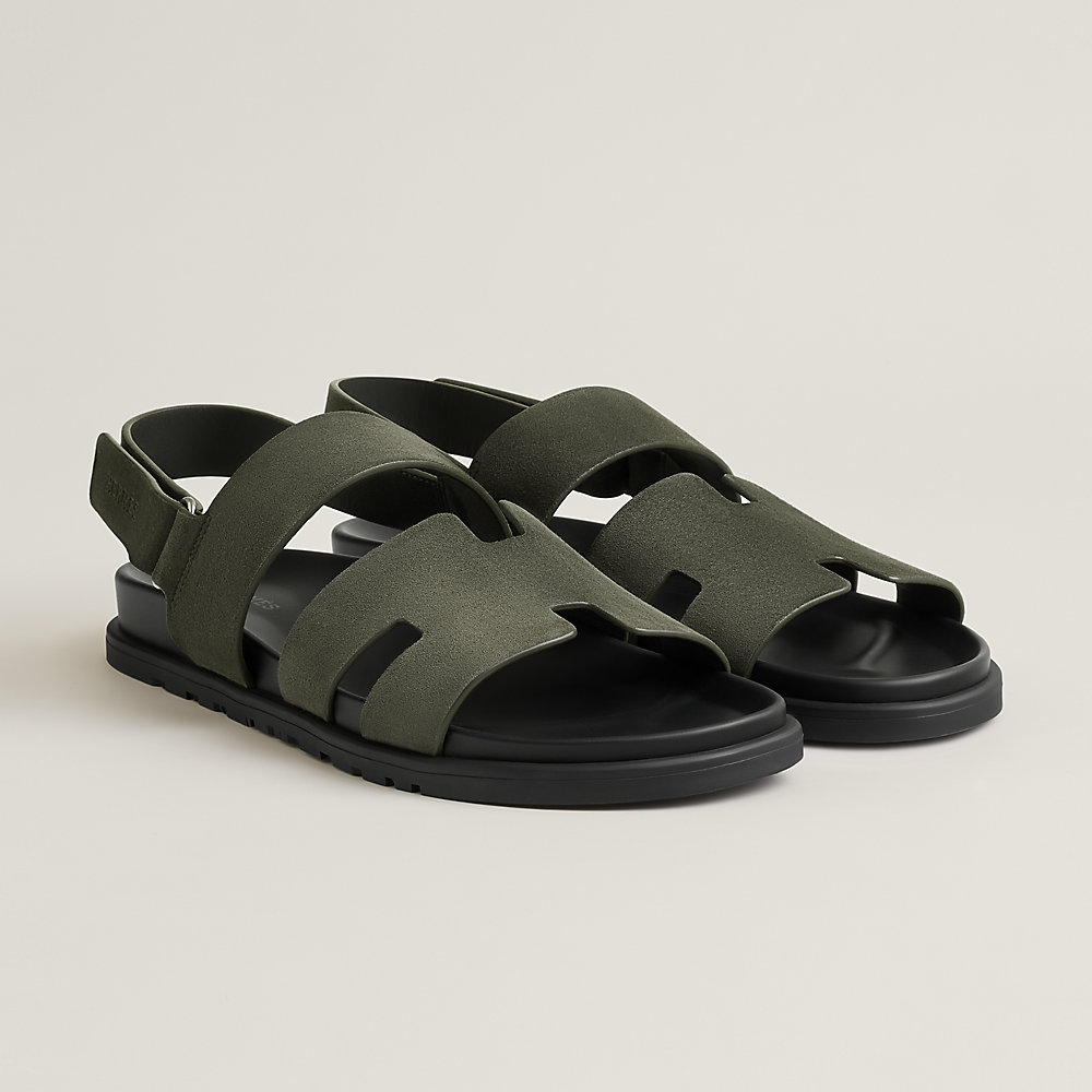 【履き心地抜群♡】HERMES Jaures sandal HERMES シックな【Sandali Jaures】カーフスキン ブラック 人気