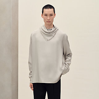値下げ HERMES モックネック ボクシーフィットTシャツ 38 シャツ-ボクシーフィット--
