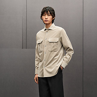 かつぼう　エルメス　メンズ　ポケットシャツ　ブルゾン　サイズ43 シャツ マチ付きポケット | Hermès - エルメス-公式サイト
