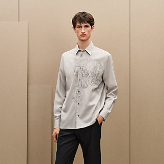 HERMES エルメス Tシャツ 馬具モチーフ 刺繍　M シャツ 馬モチーフ刺繍 | Hermès - エルメス-公式サイト
