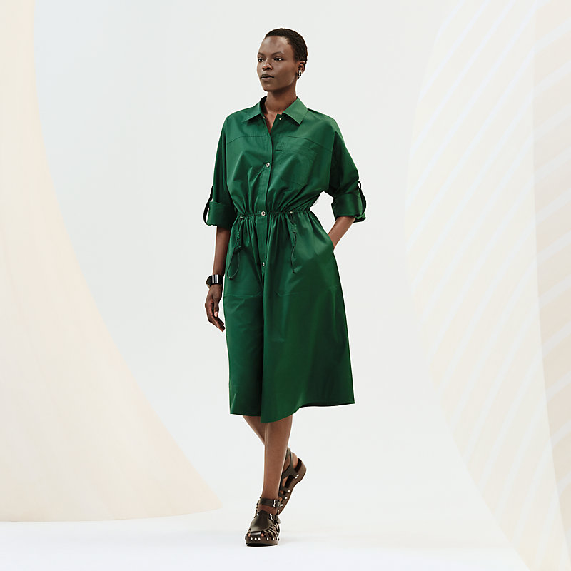 大人の遊び心♪【Hermes】Inspiration スエットシャツドレス シャツドレス--5E0573DV14-worn-