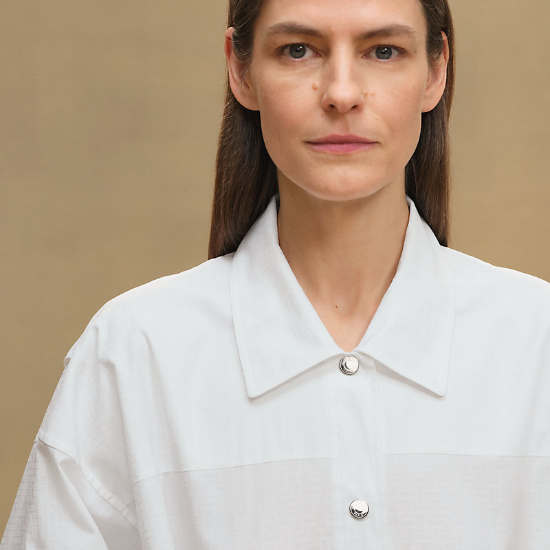 シャツドレス 《モザイク》モチーフ - ホワイト | Hermès - エルメス