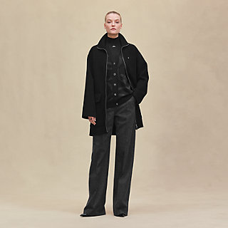 HERMES ブラック コート ショートコート--5H0105DA02-