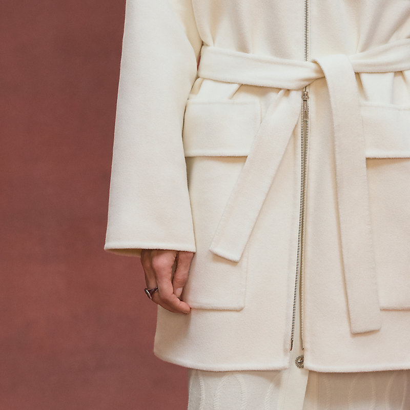 HERMES エルメス ショートコート カシミヤ 羊革 レザーパイピング 38. 楽天市場】HERMES エルメス ショートコート ノーカラーコート