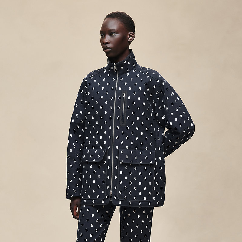 ショートコート リバーシブル 《シェーヌ・ダンクル》プリント