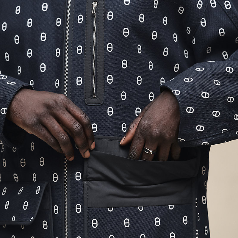 ショートコート リバーシブル 《シェーヌ・ダンクル》プリント