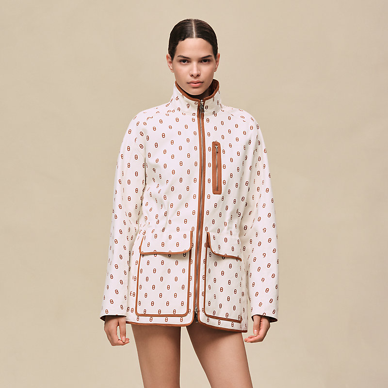 ショートコート リバーシブル 《シェーヌ・ダンクル》プリント