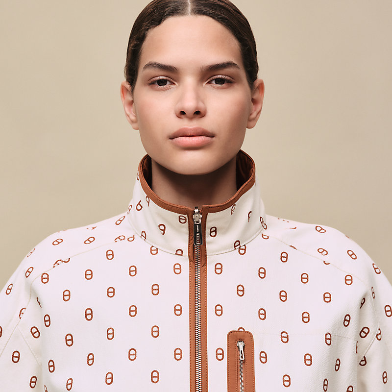 ショートコート リバーシブル 《シェーヌ・ダンクル》プリント