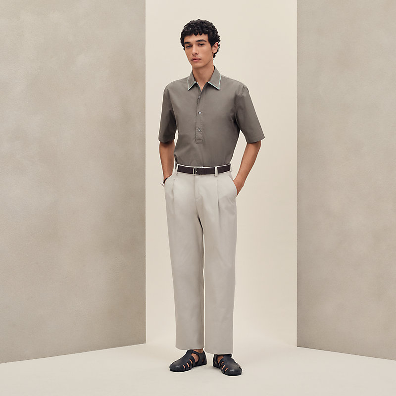 エルメス スキッパー ショートスリーブ グレー ショートスリーブシャツ | Hermès - エルメス-公式サイト