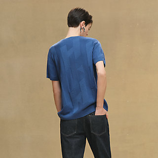 ショートスリーブニット 《H》モチーフ - ブルー | Hermès - エルメス