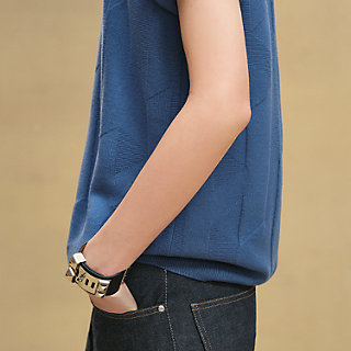 ショートスリーブニット 《H》モチーフ - ブルー | Hermès - エルメス