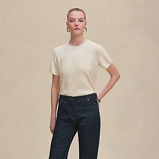 極美品 HERMES 半袖ニット セーター Hモチーフ short-sleeve ショート