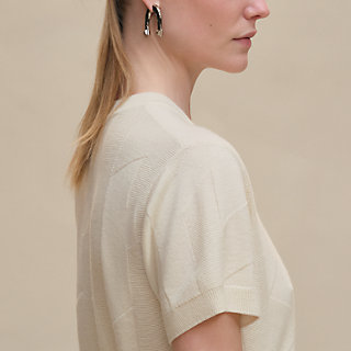 ショートスリーブニット 《H》モチーフ - ホワイト | Hermès