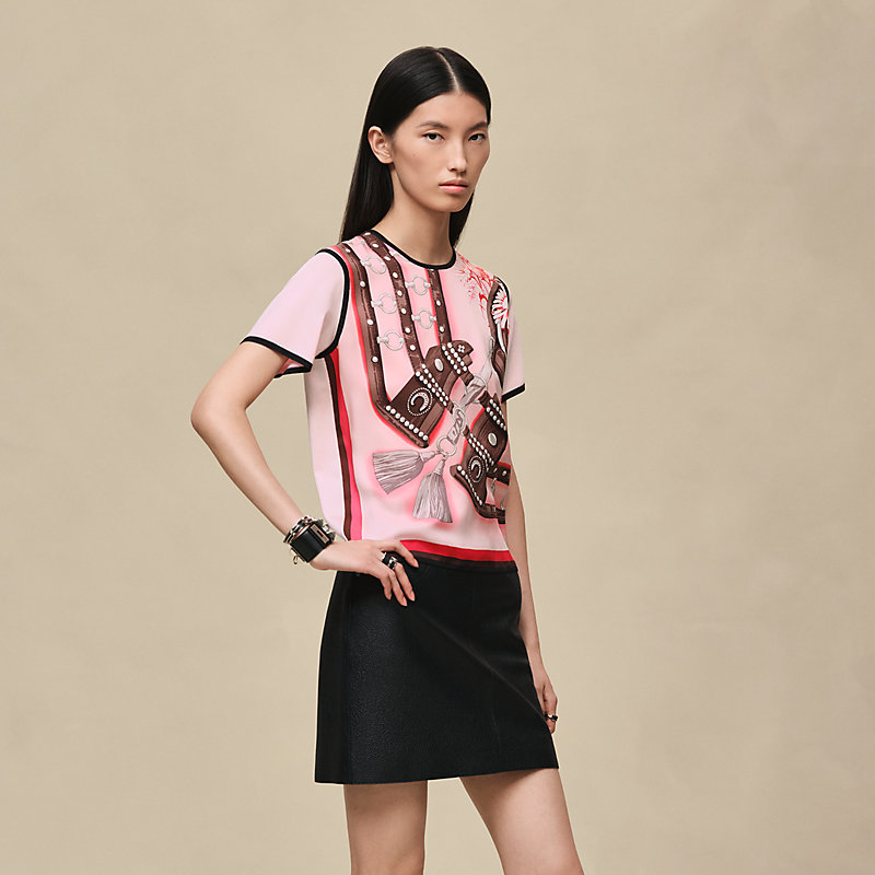 SALE【新品】ショートスリーブニット シェーヌダンクル刺繍 2023春夏 XS HERMES - SALE【新品】ショートスリーブニット シェーヌダンクル刺繍