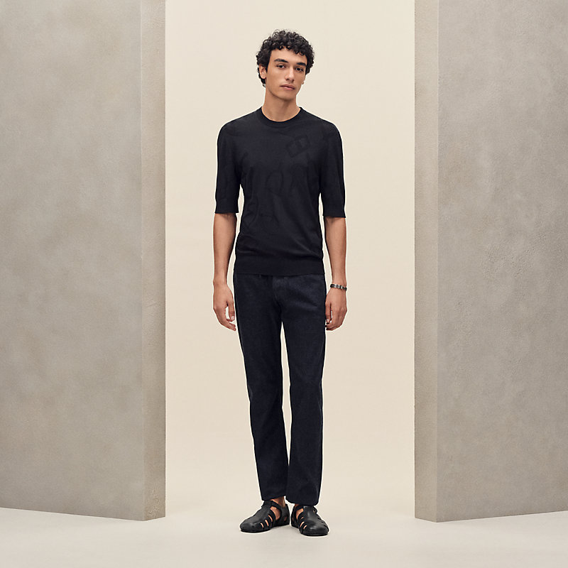 ショートスリーブニット 《カリグラフィ・エケストル》 | Hermès