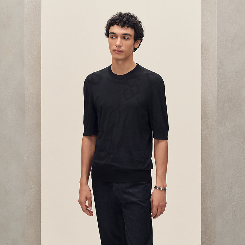 ショートスリーブニット 《カリグラフィ・エケストル》 | Hermès