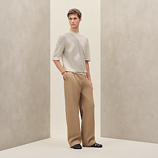 HERMES ニット　セーター　マイヨン　M タグ付き ショートスリーブニット-《
