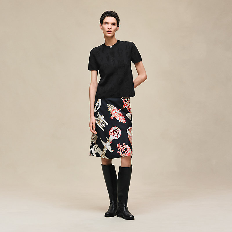 ショートスリーブニット 《フェロヌリー》モチーフ | Hermès