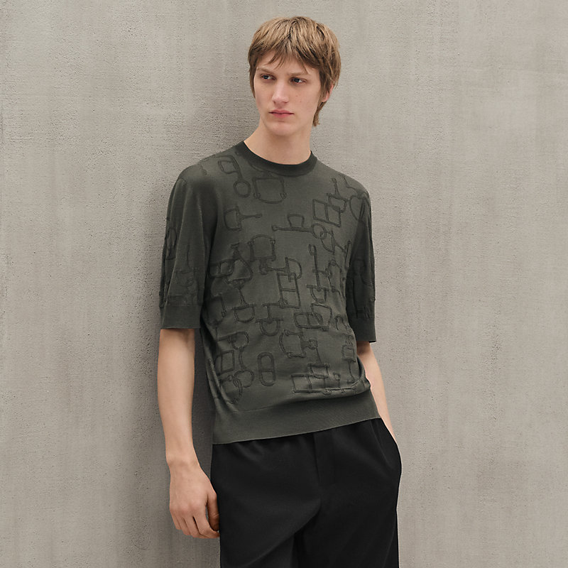 ショートスリーブニット 《メリ・モール・アンテグラル》 - グレー