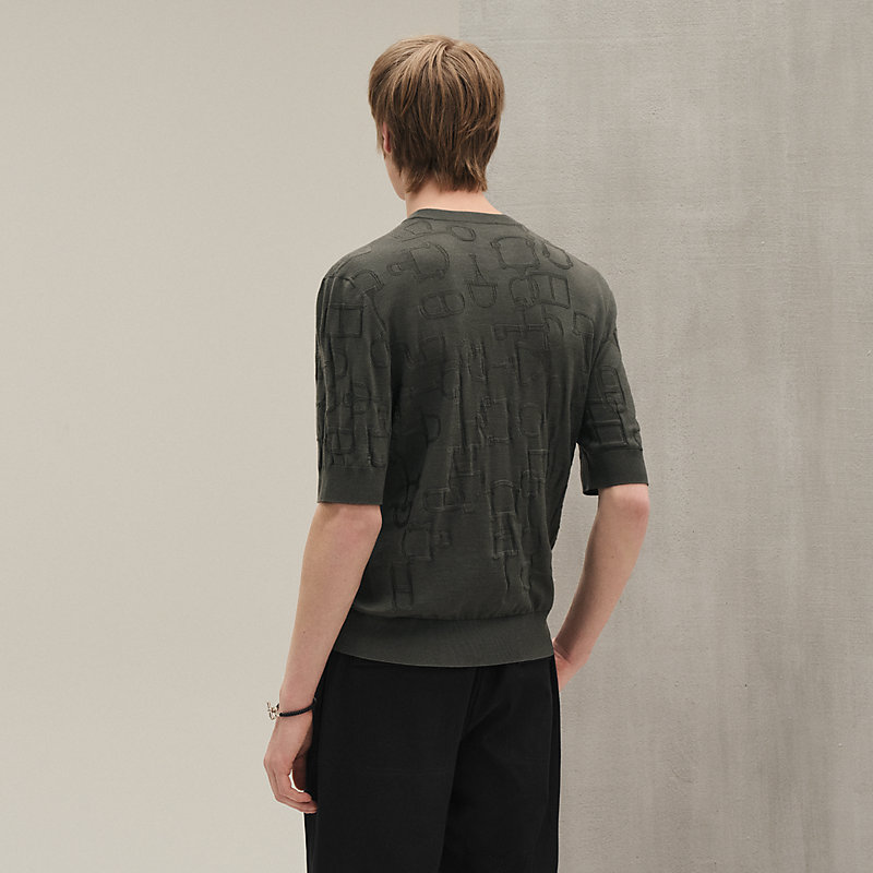 ショートスリーブニット 《メリ・モール・アンテグラル》 - グレー