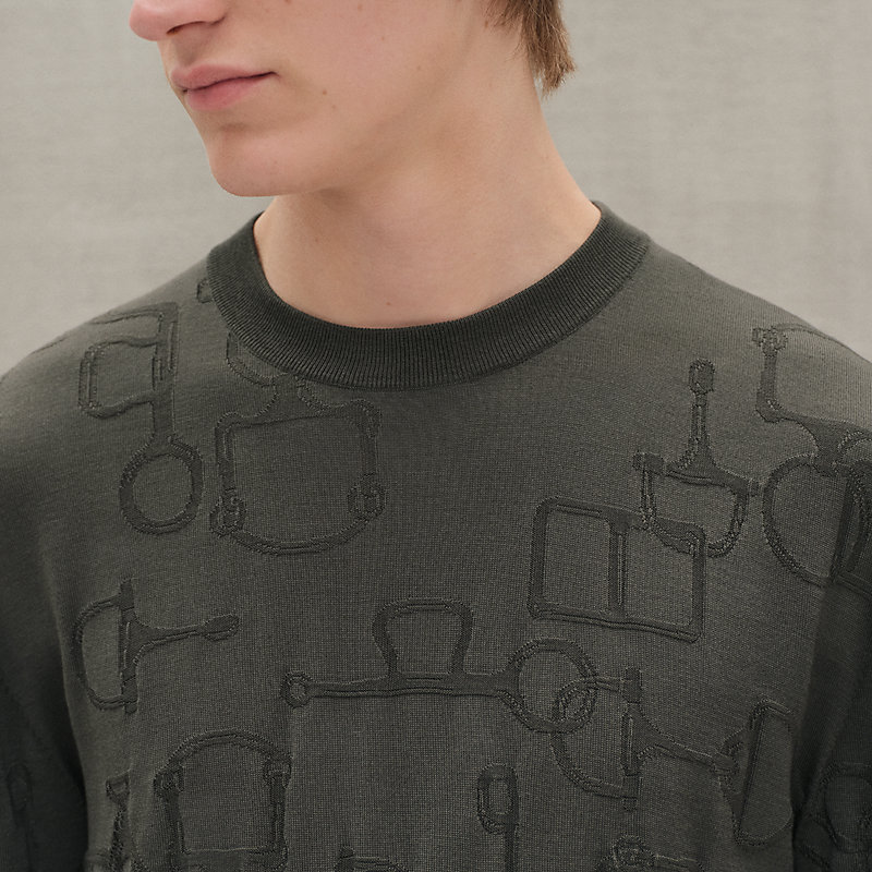 ショートスリーブニット 《メリ・モール・アンテグラル》 - グレー