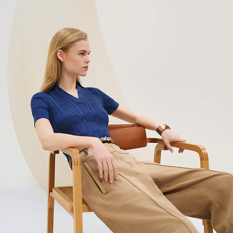 ショートスリーブポロネックニット トルサドニット 《コーチング