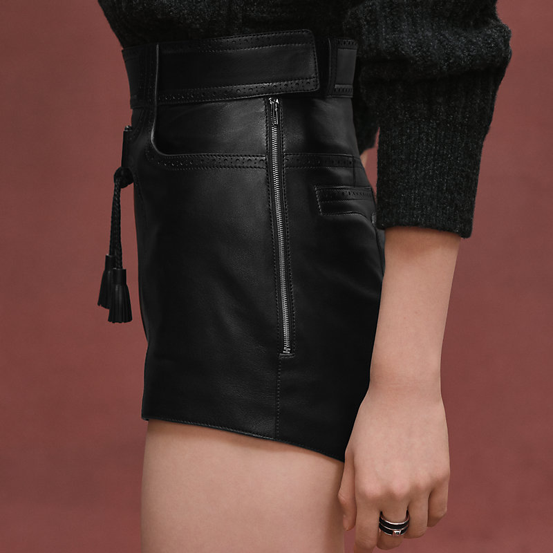 ショートパンツ パーフォレーションディテール - ブラック | Hermès