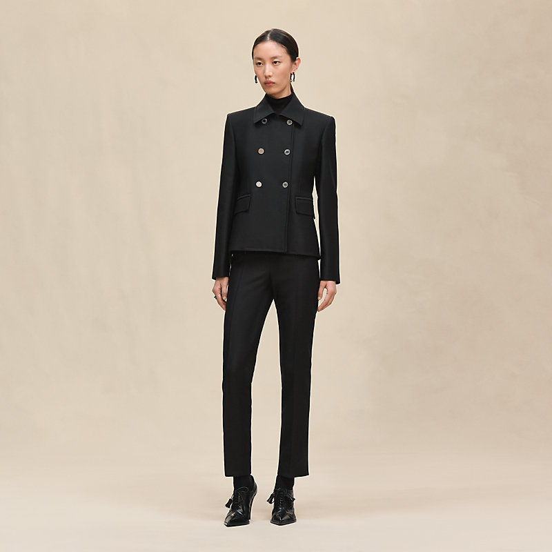 ショートピーコート - ブラック | Hermès - エルメス-公式サイト