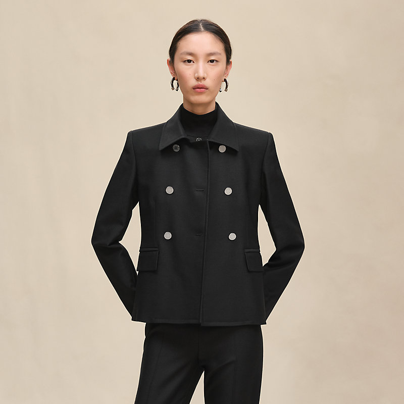 ショートピーコート - ブラック | Hermès - エルメス-公式サイト