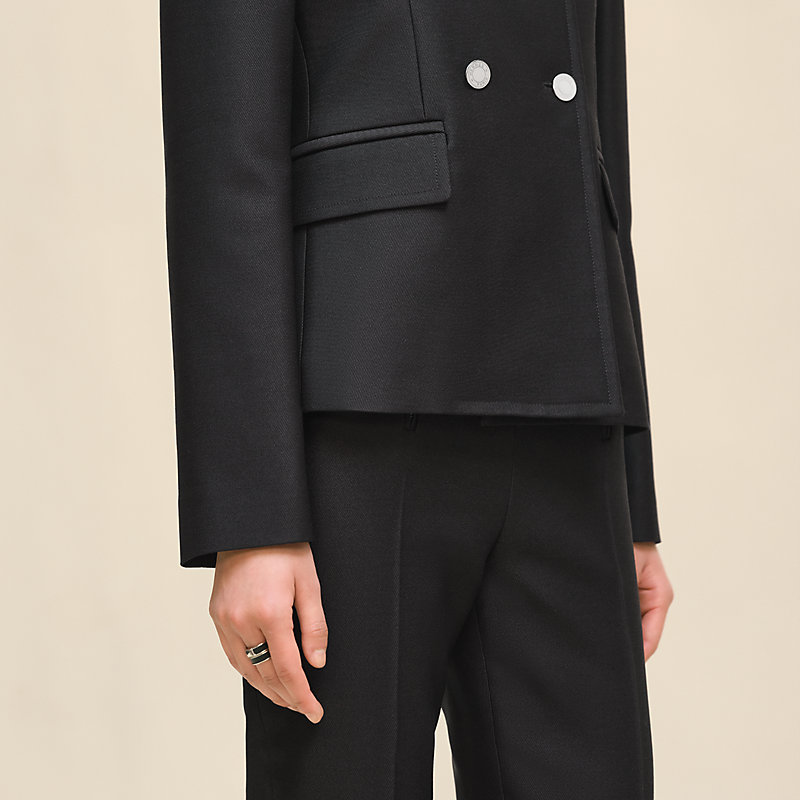 ショートピーコート - ブラック | Hermès - エルメス-公式サイト