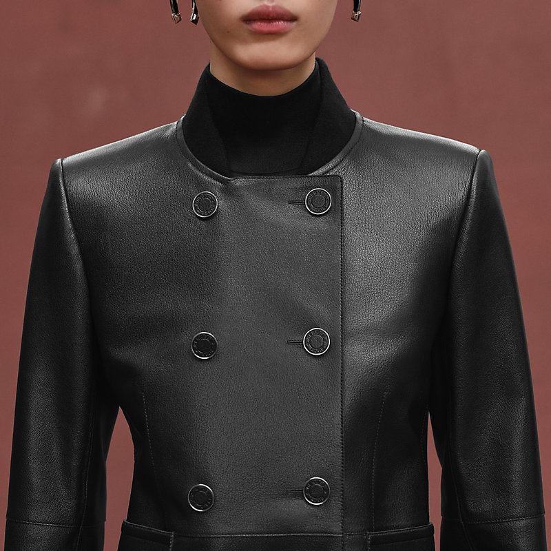 ショートピーコート - ブラック | Hermès - エルメス-公式サイト