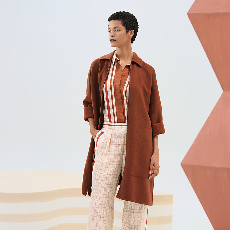 【スタイリッシュに決める☆】HERMES ジップ付きコート スタイリッシュに決める☆】HERMES ジップ付きコート (HERMES