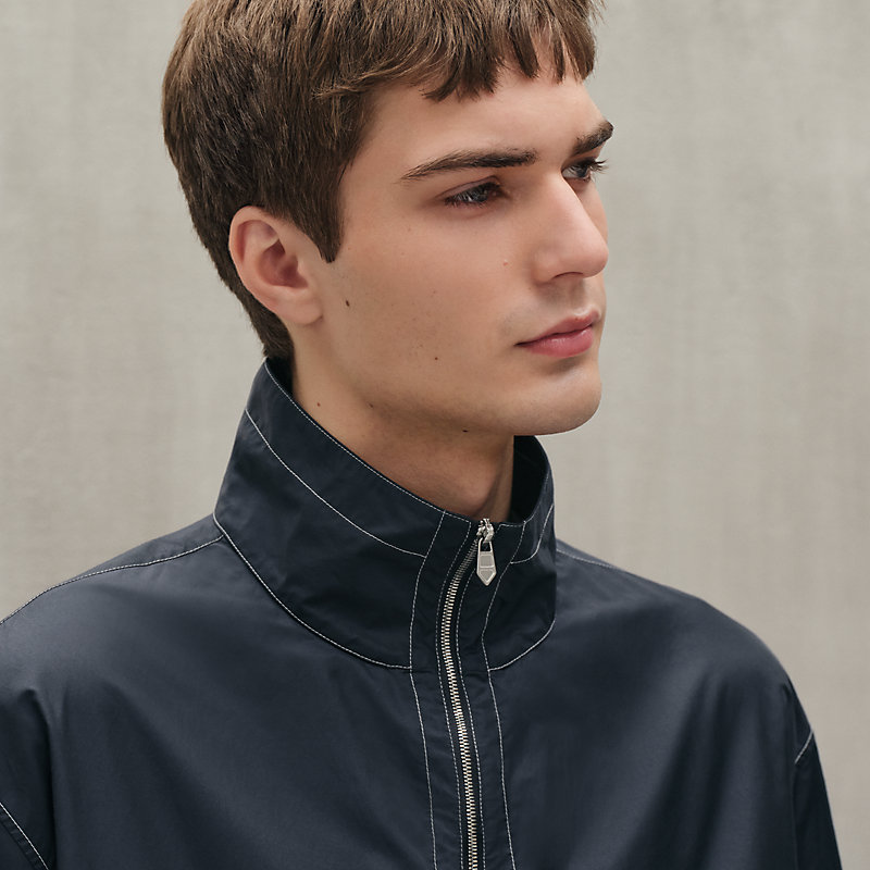 ジップアップ・シャツブルゾン - グレー - 45 | Hermès - エルメス