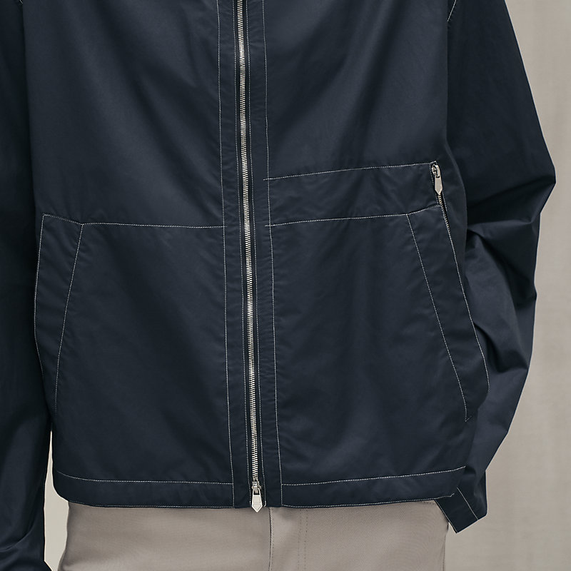 ジップアップ・シャツブルゾン - グレー - 45 | Hermès - エルメス