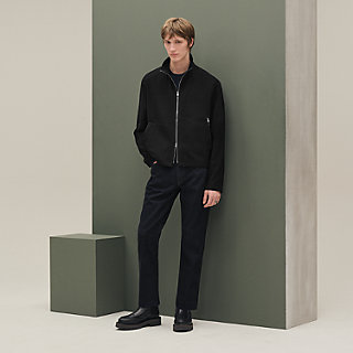 ジップアップ・シャツブルゾン - ブルー - 46 | Hermès - エルメス