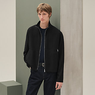 ジップアップ・シャツブルゾン - ブルー - 46 | Hermès - エルメス