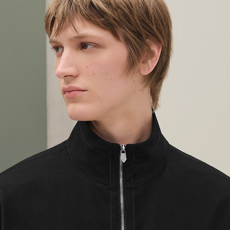 ジップアップ・シャツブルゾン - ブルー - 46 | Hermès - エルメス
