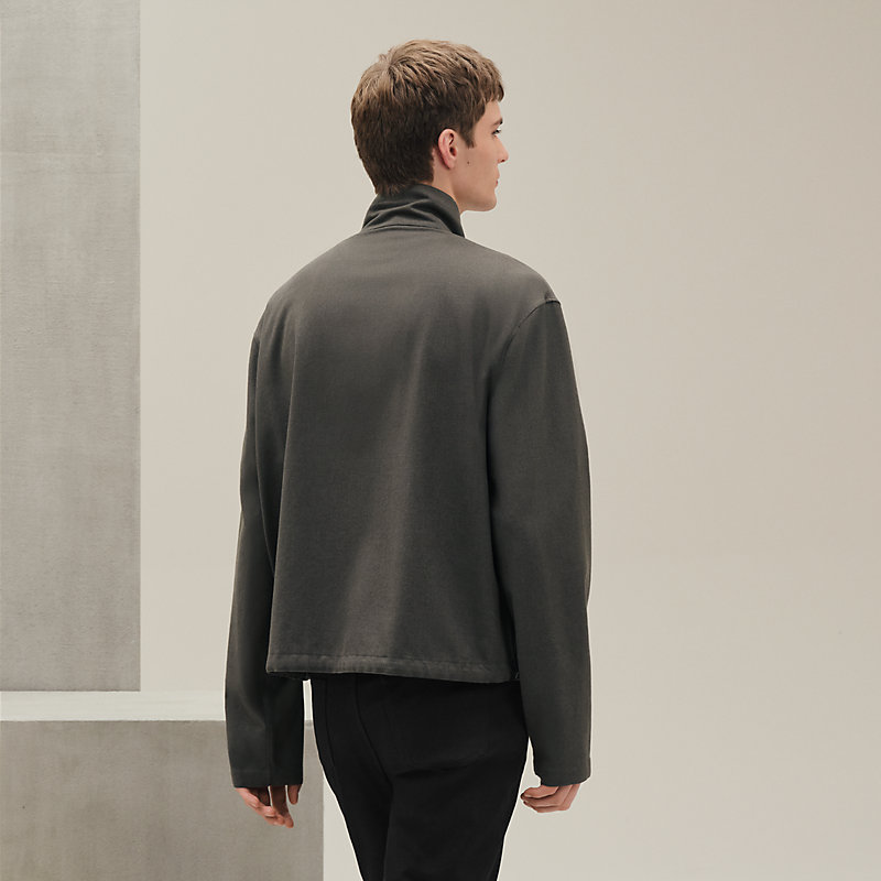 ジップアップ・シャツブルゾン--