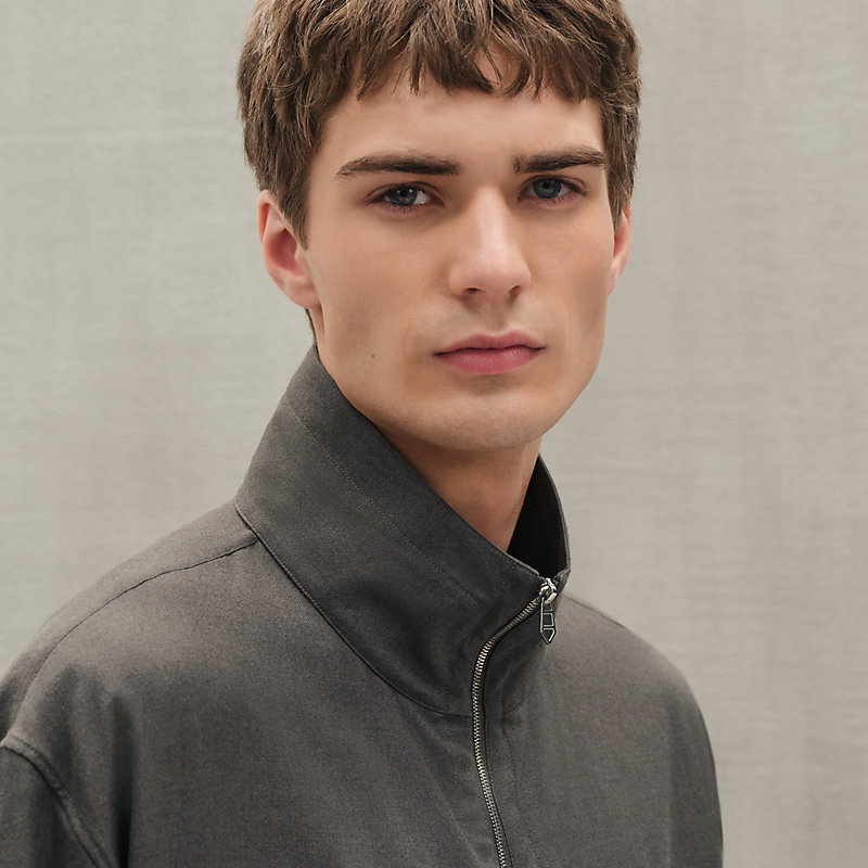 ジップアップ・シャツブルゾン - グリーン - 45 | Hermès - エルメス