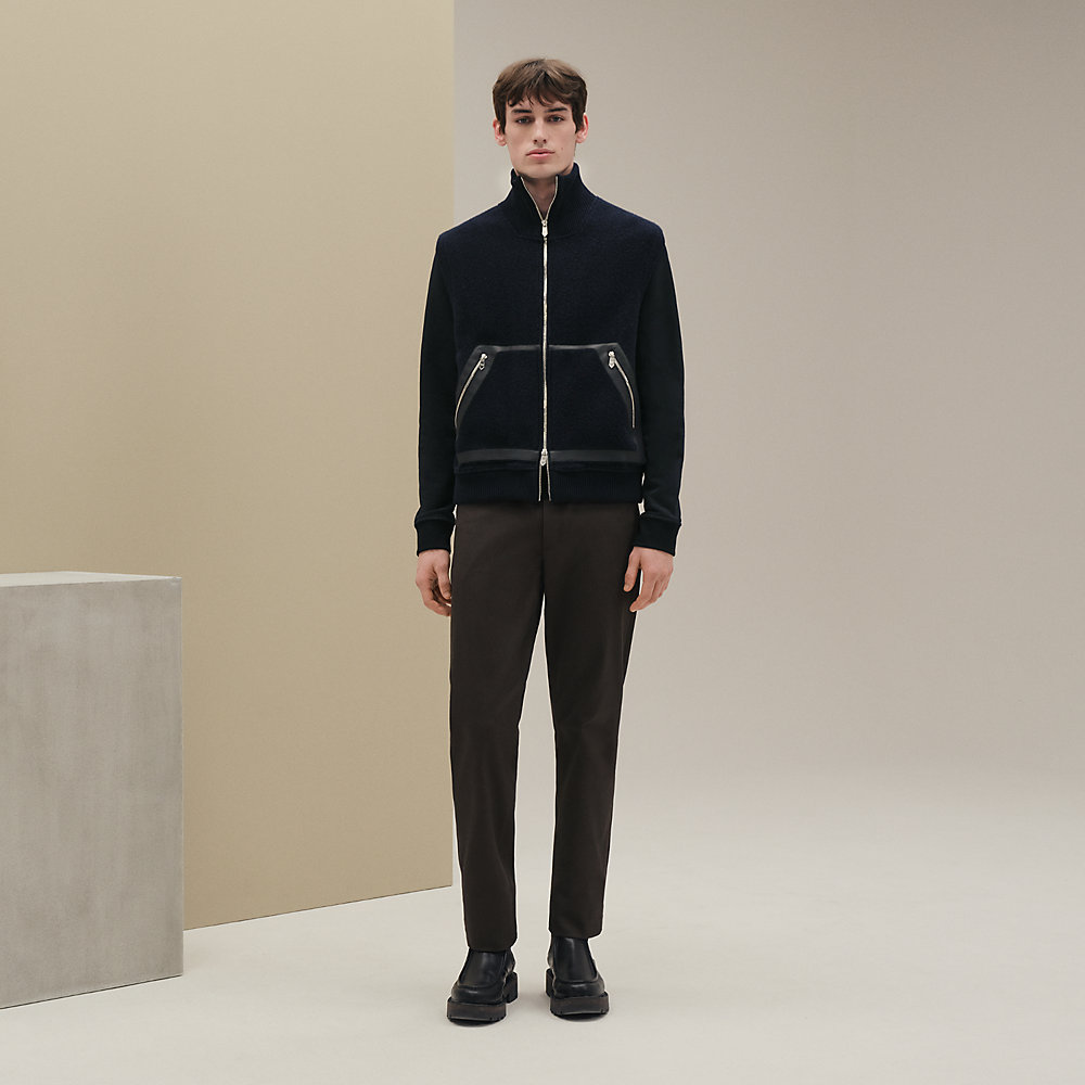 ジップアップ・ジレ - ブラック - XXL | Hermès - エルメス-公式サイト