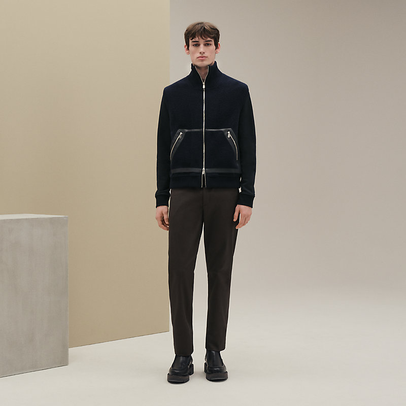 ジップアップ・ジレ - ブラック - XXL | Hermès - エルメス-公式サイト
