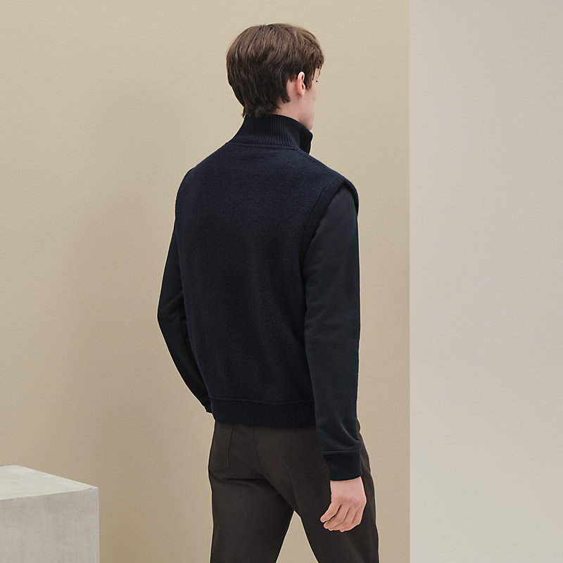 ジップアップ・ジレ - ブラック - XXL | Hermès - エルメス-公式サイト