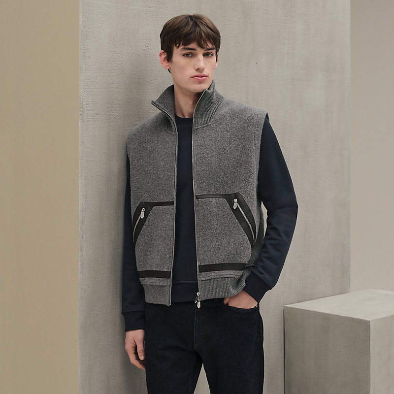 ジップアップ・ジレ - グリーン - 3XL | Hermès - エルメス-公式サイト