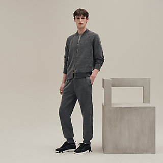 HERMÈS 孔雀柄 ジップアップ・ブルゾン 《Hゴルフ》 - ピンク - XS | Hermès